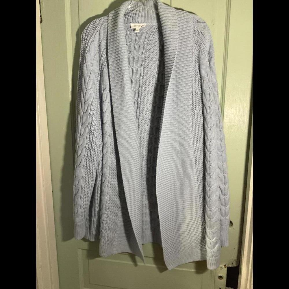 Haven Light Blue Cable knit Open Cardigan XL
